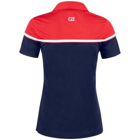 Футболка поло жіноча Cutter&Buck Seabeck темно-синій/червоний - 35442958035S