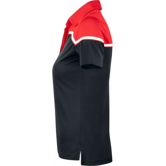 Футболка поло жіноча Cutter&Buck Seabeck чорний/червоний - 3544299935S