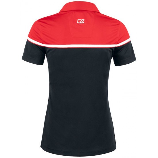 Футболка поло жіноча Cutter&Buck Seabeck чорний/червоний - 3544299935S