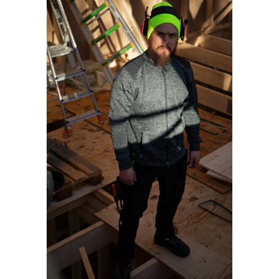 Куртка флісова Projob 3318 сірий меланж/чорний - 64331895-S