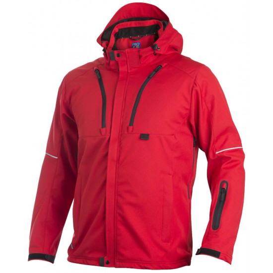 Куртка софтшелл Projob 3406 зі світловідбиваючими елементами червоний - 64340635-3XL