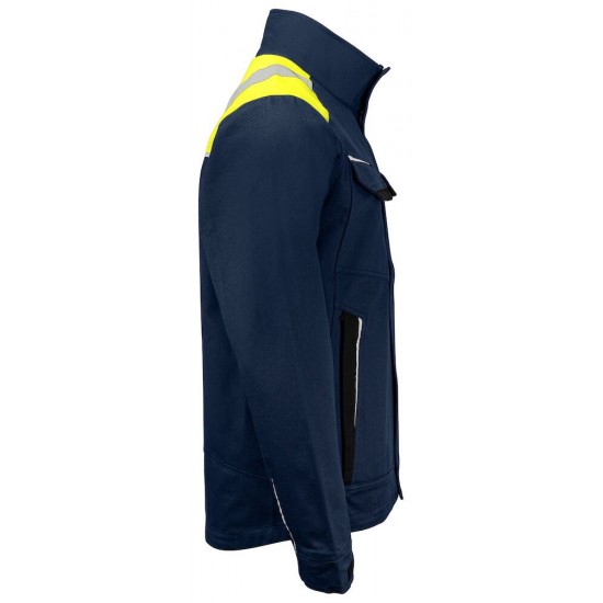 Куртка Projob 5437 зі світловідбиваючими елементами темно-синій/жовтий - 6454375810-M