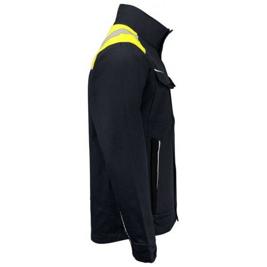 Куртка Projob 5437 зі світловідбиваючими елементами чорний/жовтий - 6454379910-L