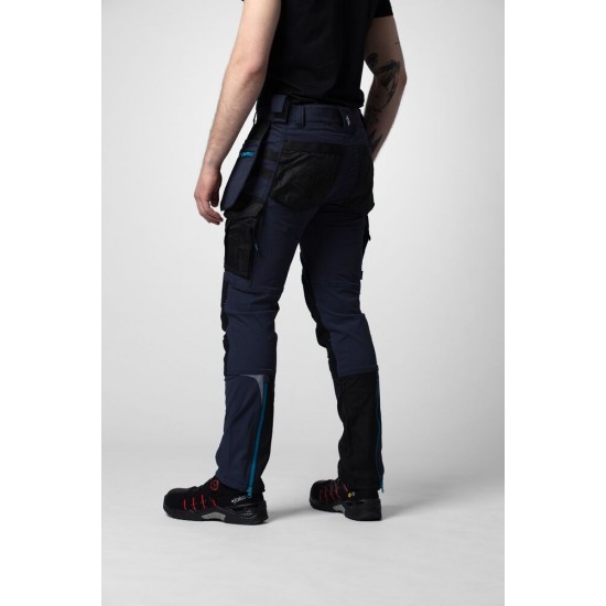 Штани Projob 5550 Stretch зі світловідбиваючими елементами темно-синій/чорний - 64555058-146