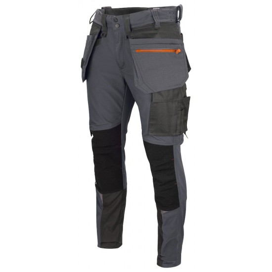 Штани Projob 5550 Stretch зі світловідбиваючими елементами сірий/чорний - 64555098-56