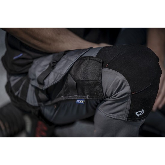 Штани Projob 5550 Stretch зі світловідбиваючими елементами сірий/чорний - 64555098-56