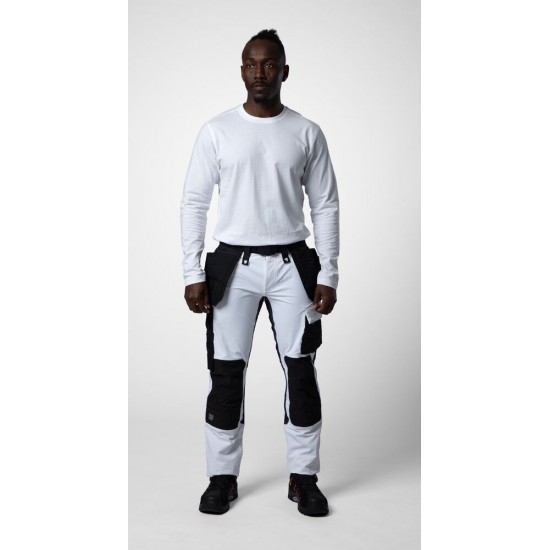 Штани Projob 5551 Stretch з накладними кишенями білий - 64555100-60