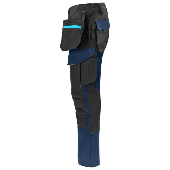 Штани Projob 5551 Stretch з накладними кишенями темно-синій/чорний - 64555158-46