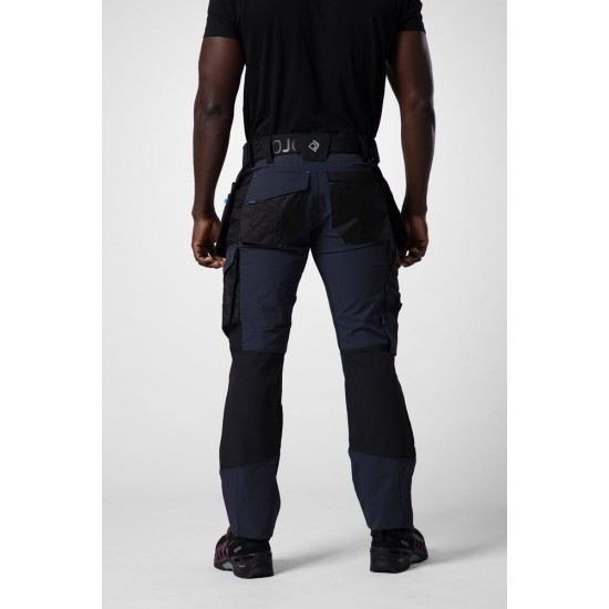 Штани Projob 5551 Stretch з накладними кишенями темно-синій/чорний - 64555158-46