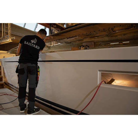 Штани Projob 5551 Stretch з накладними кишенями сірий/чорний - 64555198-146