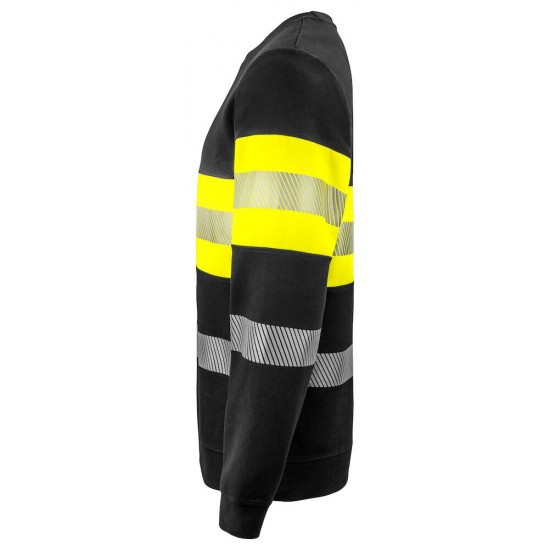 Світшот Projob 6129 EN ISO 20471, class 1 жовтий/чорний - 64612911-4XL