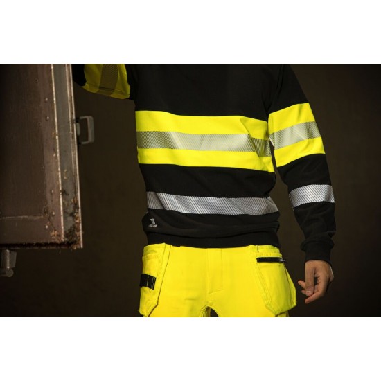 Світшот Projob 6129 EN ISO 20471, class 1 жовтий/чорний - 64612911-4XL