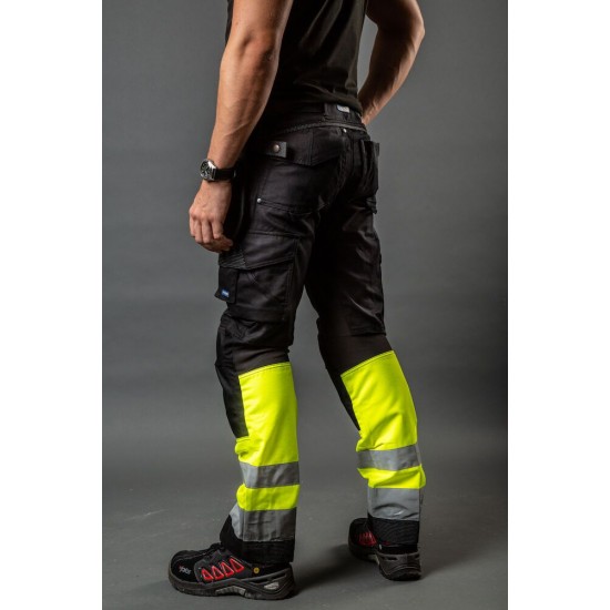 Штани Projob 6524 Extreme зі світловідбиваючими елементами жовтий/чорний - 64652411-152