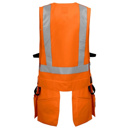 Жилет Projob 6704 EN ISO 20471, class 2 помаранчевий/чорний - 64670417-XXL