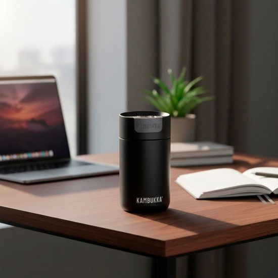 Термокружка 300 мл сталева Kambukka Olympus, вакуумна чорний - 11-02010