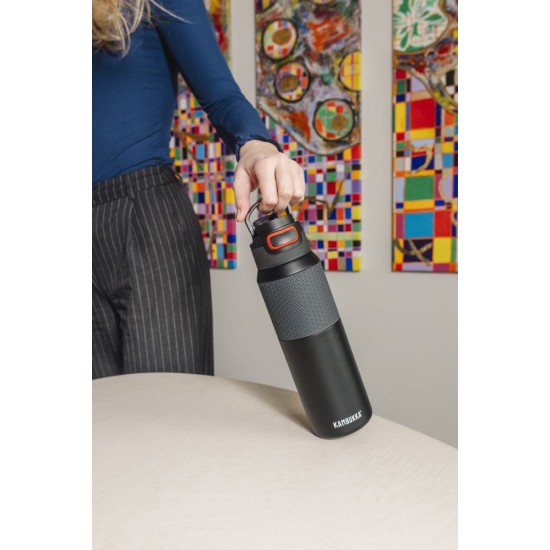 Термопляшка 1 л сталева Kambukka Elton Insulated, вакуумна чорний - 11-03037