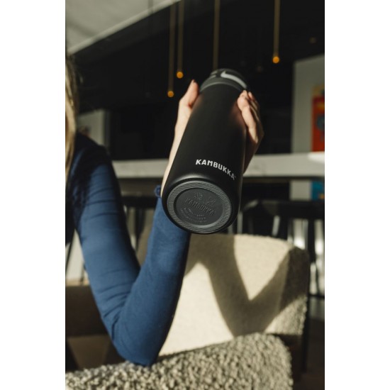 Термопляшка 600 мл сталева Kambukka Elton Insulated, вакуумна насичений чорний - 11-03038