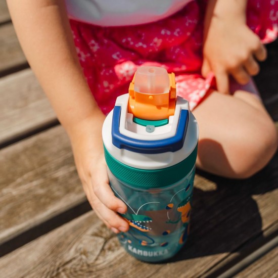 Пляшка для води 400 мл тританова Kambukka Lagoon світло-зелений/помаранчевий - 11-04047