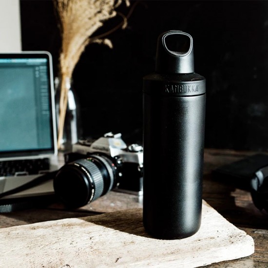 Термопляшка 500 мл сталева Kambukka Reno Insulated, вакуумна чорний - 11-05020