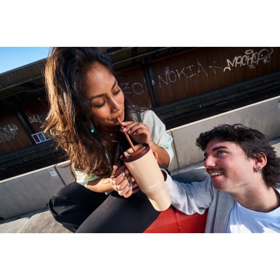 Термокухоль 950 мл сталева Kambukka Rio, вакуумна бежевий/коричневий - 11-08001