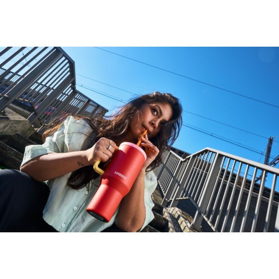 Термокухоль 950 мл сталева Kambukka Rio, вакуумна кораловий/жовтий - 11-08002