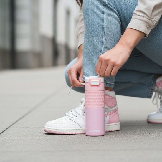 Термокружка 500 мл сталева Kambukka Etna Grip, вакуумна світло-рожевий - 11-01059