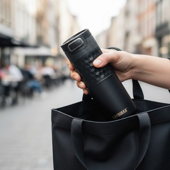 Термокружка 500 мл сталева Kambukka Etna Grip, вакуумна чорний - 11-01060