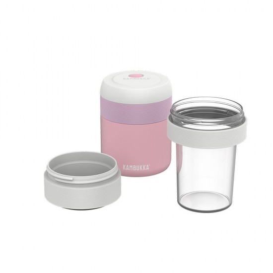 Термос для їжі 600 мл сталевий Kambukka Bora, вакуумний блідо-рожевий - 11-06015 Термос для їжі 600 мл сталевий Kambukka Bora, вакуумний блідо-рожевий - 11-06015
