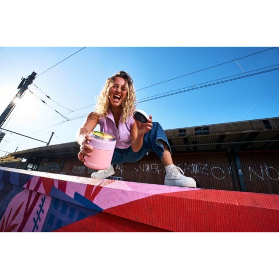 Термос для їжі 600 мл сталевий Kambukka Bora, вакуумний блідо-рожевий - 11-06015