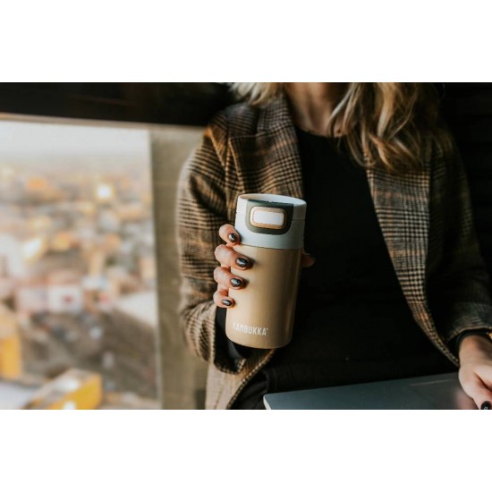 Термокружка 300 мл сталева Kambukka Etna, вакуумна кремовий - 11-01040