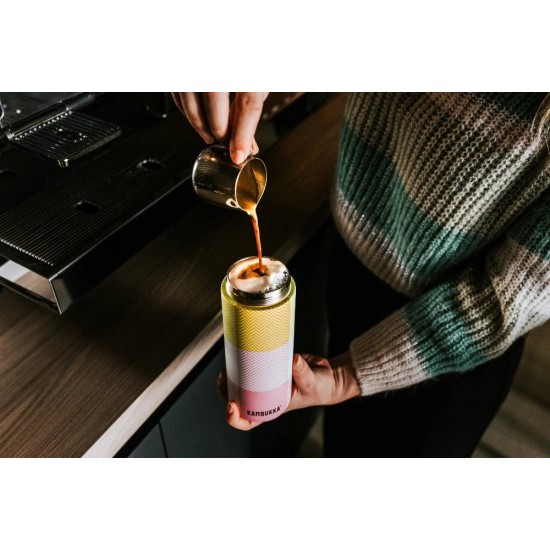 Термокружка 500 мл сталева Kambukka Etna, вакуумна рожевий/світло-жовтий - 11-01045