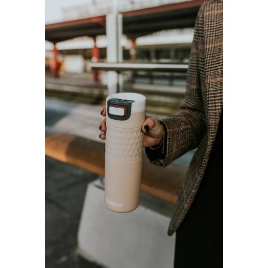 Термокружка 500 мл сталева Kambukka Etna Grip, вакуумна ніжно-бежевий - 11-01046