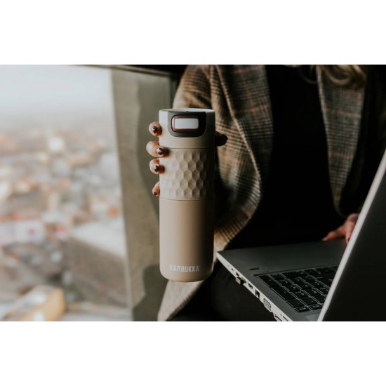 Термокружка 500 мл сталева Kambukka Etna Grip, вакуумна ніжно-бежевий - 11-01046