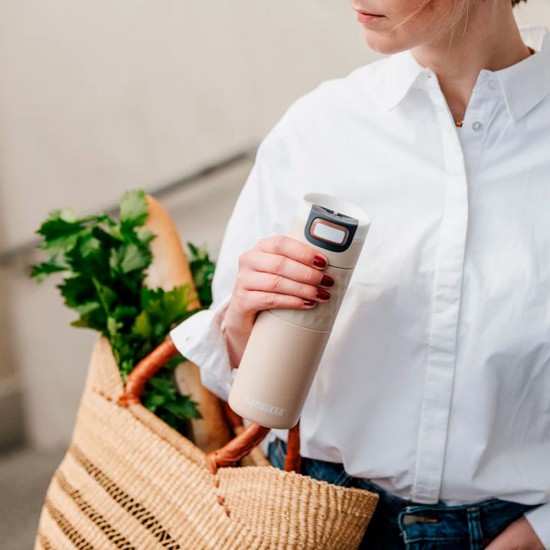 Термокружка 500 мл сталева Kambukka Etna Grip, вакуумна ніжно-бежевий - 11-01046