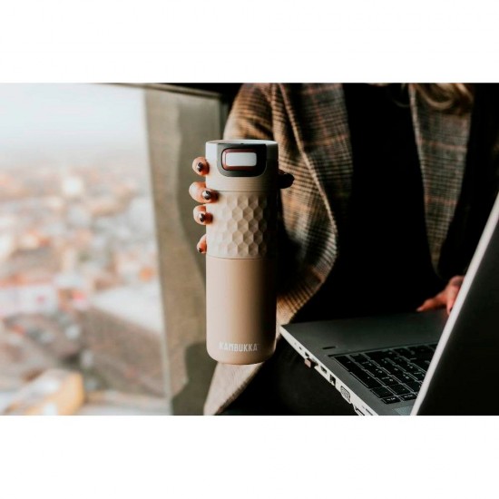 Термокружка 500 мл сталева Kambukka Etna Grip, вакуумна ніжно-бежевий - 11-01046