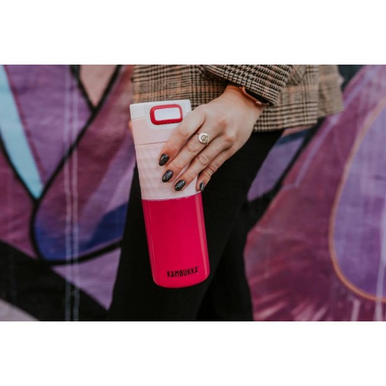 Термокружка 500 мл сталева Kambukka Etna Grip, вакуумна рожевий/малиновий - 11-01048