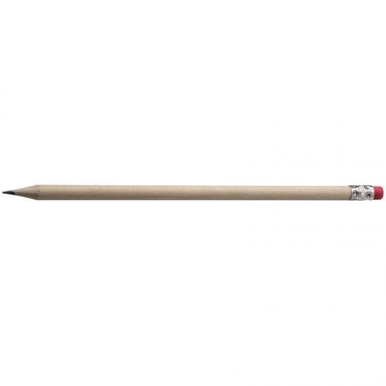 Олівець дерев'яний з гумкою коричневий - 1039301