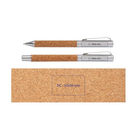 Корковий набір ручок коричневий - 1147401