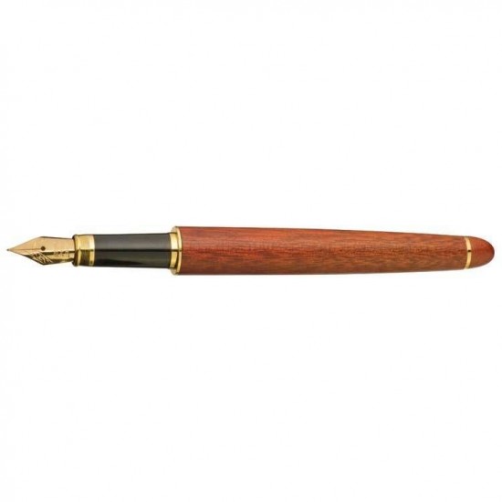 Набір ручка кулькова і ручка пір'яна з рожевого дерева коричневий - 1401501