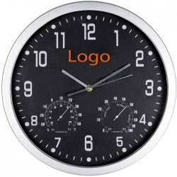 Настінний годинник з термометром і гідрометром CrisMa чорний - 4123803