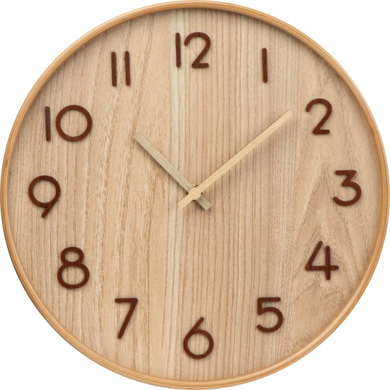 Настінний годинник дерев'яний бежевий - 4259113