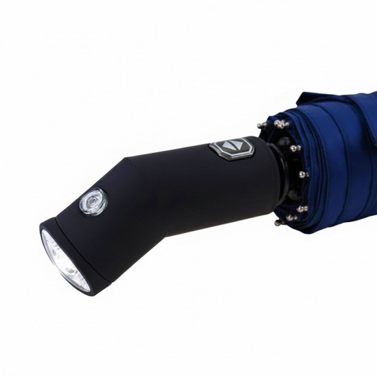 Парасоля складана автоматична Line Art Light, з підсвічуванням темно-синій - 45550-44