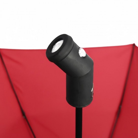 Парасоля складана автоматична Line Art Light, з підсвічуванням червоний - 45550-5 Парасоля складана автоматична Line Art Light, з підсвічуванням червоний - 45550-5