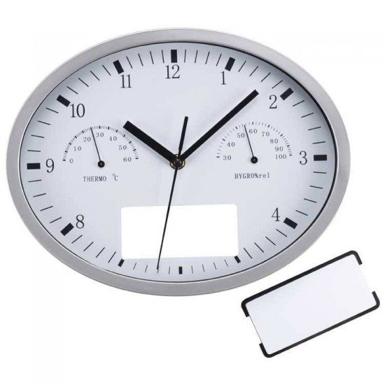 Настінний годинник з термометром і гідрометром Macma білий - 4787106