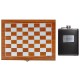 Набір фляжка, шахи, карти і кості коричневий - 6078601