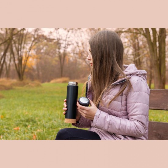 Термос 450 мл сталевий Macma, вакуумний чорний - 6214203