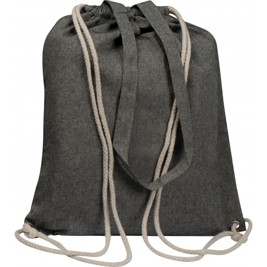 Рюкзак-мішок з бавовни чорний - 6254303