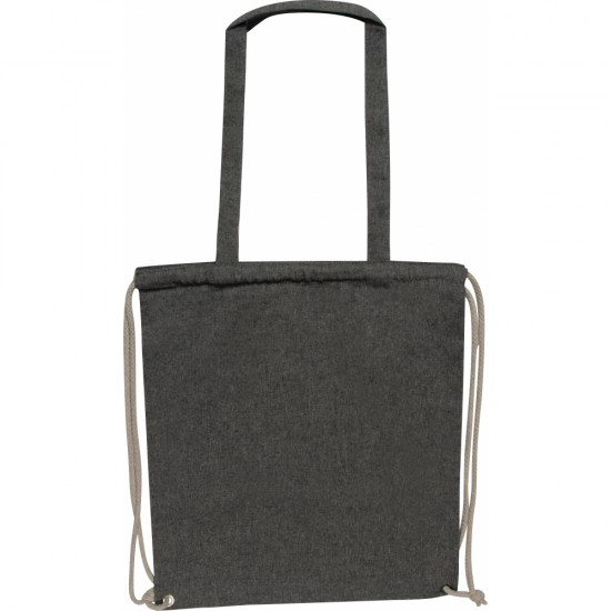 Рюкзак-мішок з бавовни чорний - 6254303