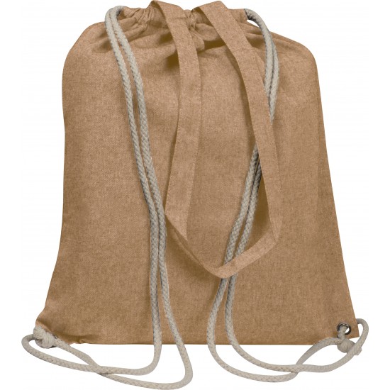 Рюкзак-мішок з бавовни бежевий - 6254306