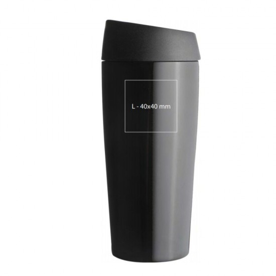 Термокружка 400 мл сталева Macma, вакуумна чорний - 6879903
